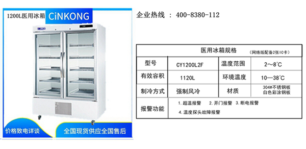 大容量醫用冰箱耗電量